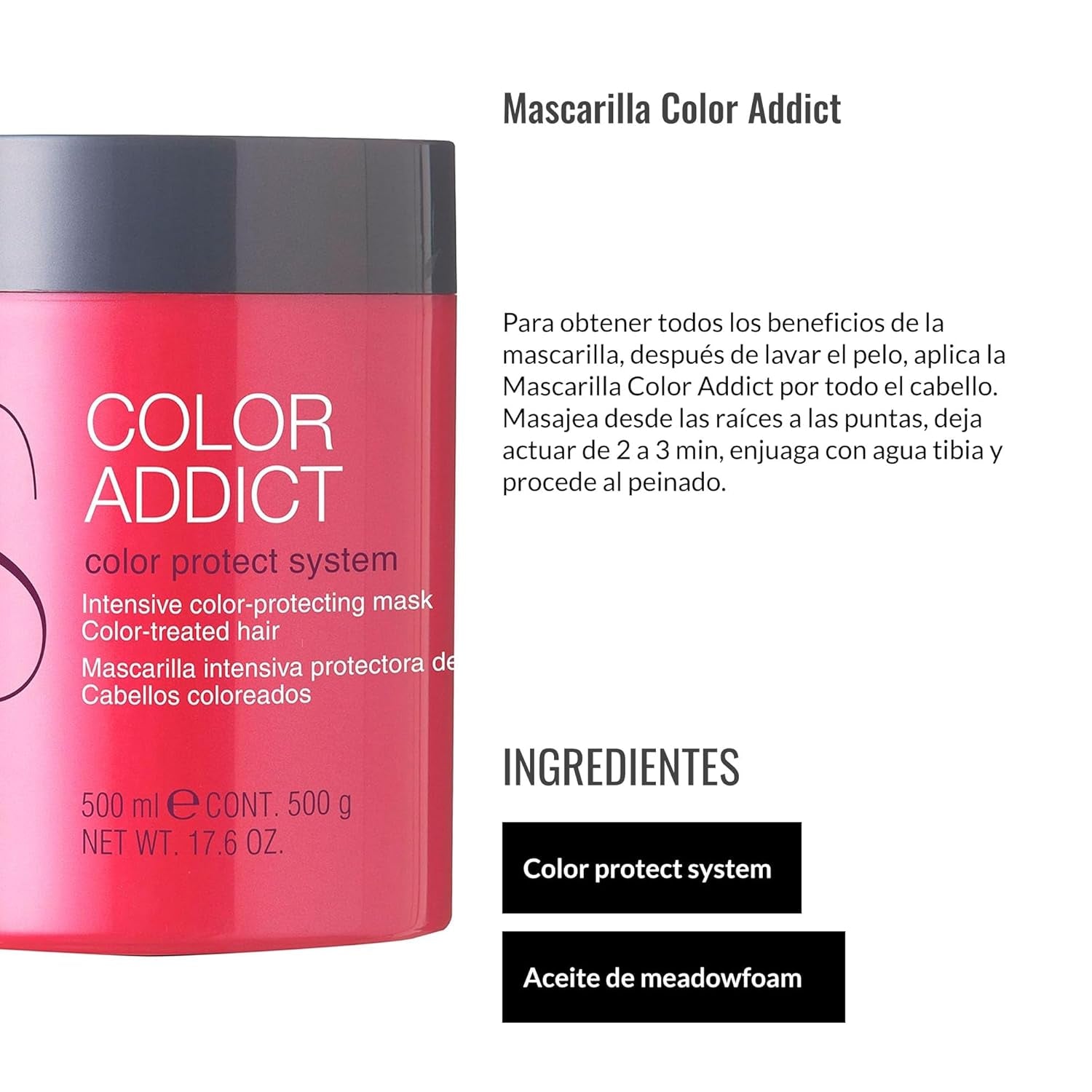 Maschera per capelli colorati 500ml protegge i capelli colorati, nutre, idrata e protegge le cuticole - criniera più lucida e morbida Naty Shop Hair Mask