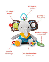 Skip Hop Bandana Buddies Activity Toy, Peluche per neonati e bambini, Multicolore, Elefante Baby Toys Naty Shop