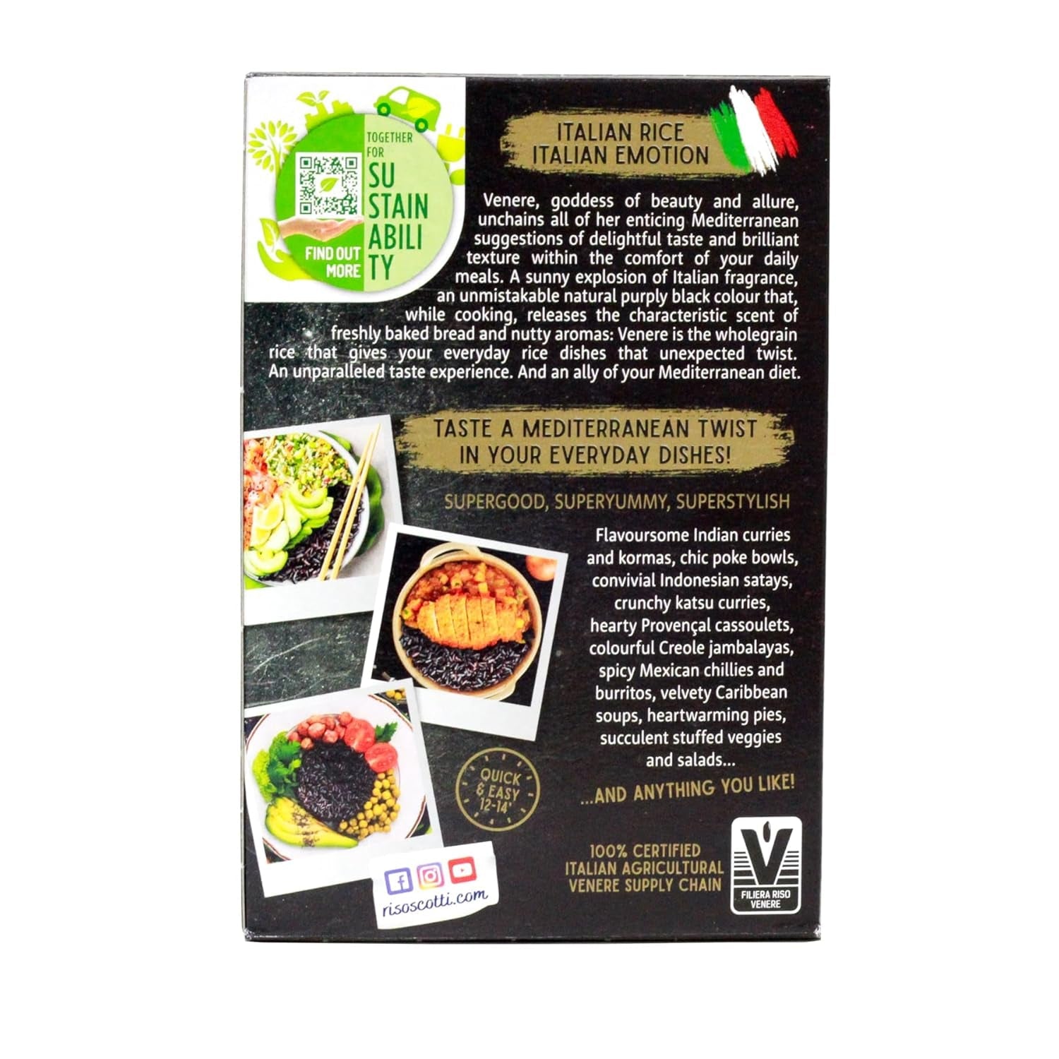 Scotti Riso Integrale Nero Riso Nero Venere 500 g
