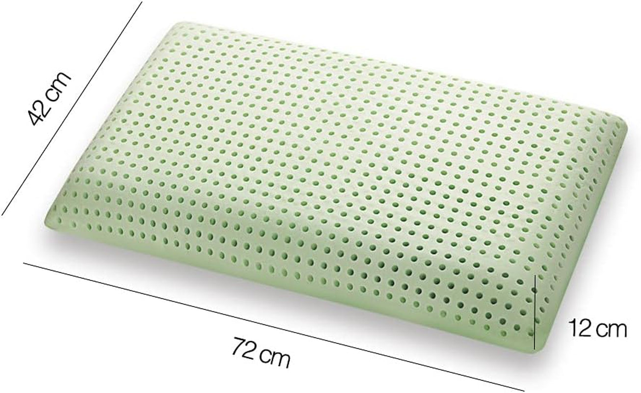 Marcapiuma cuscino memory foam, verde, naturale, alle erbe, 2 pezzi Cuscini standard Naty Shop