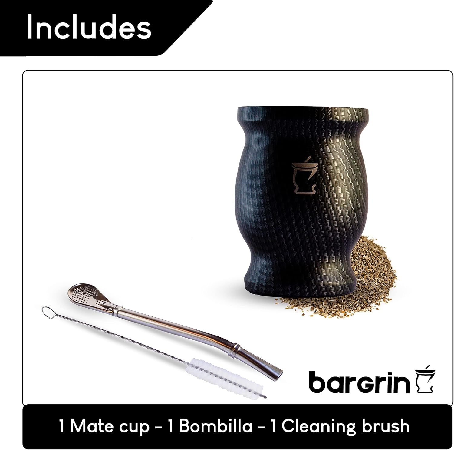 Set da tè Mate - Tazza Mate - Set Mate e Bombilla - Tazze da tè - Tazza Mate dal design a doppia parete - Set tazza Yerba Mate