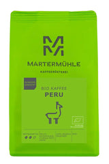 Martermühle Peru Bio Kaffeebohnen 1kg mittelkräftig I Arabica I Aroma: Cioccolato al latte, Note floreali, Nocciole I Ganze Bio Kaffee-Bohnen schonend geröstet, säurearm
