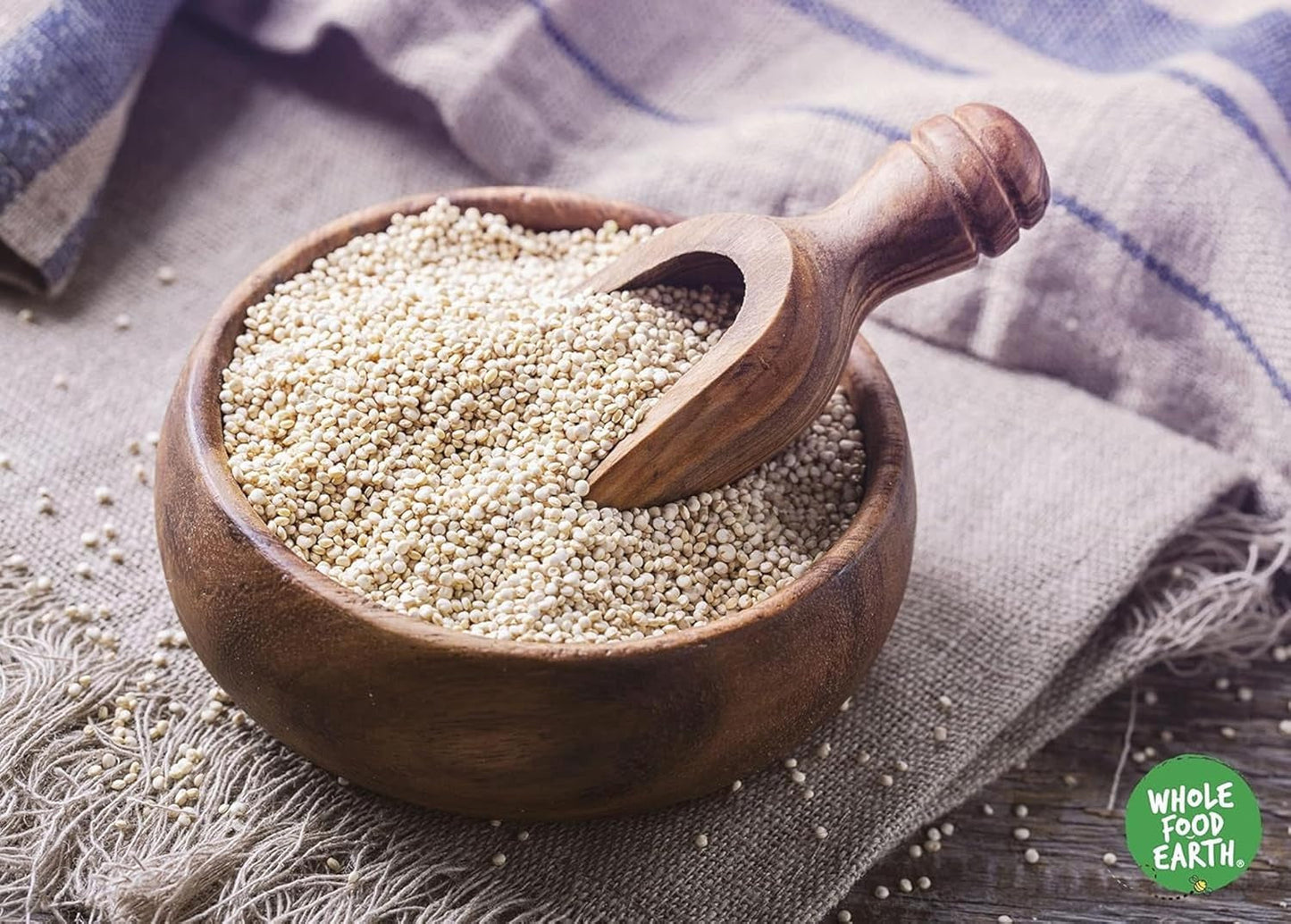 Grani di quinoa Wholefood Earth - non OGM - naturale - vegano - senza latticini - senza zuccheri aggiunti - 3 kg