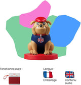 Personaggio con suono - Se n'è andato, Happy English - musica, canzoni e suoni - giocattolo, contenuti educativi, versione francese, bambini per tutte le età Jucarii Bebe Naty Shop