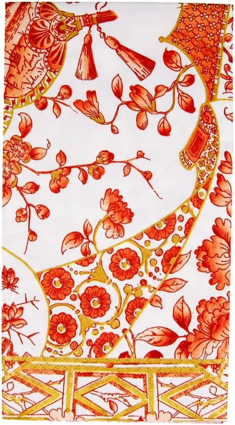 Tovaglioli ospite in porcellana color oro corallo, 15 per confezione