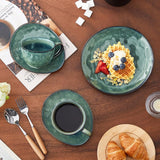 Servizio da caffè in gres Vancasso STARRY Set da caffè da 12 pezzi per 4 persone Include tazze da caffè e piattini Look vintage