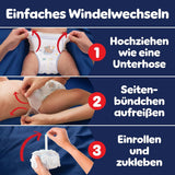 I pannolini Pampers Night Pants taglia 6, 138 pezzi, 13kg-19kg, forniscono una protezione extra per tutta la notte.