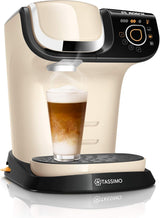 Macchina per caffè espresso Tassimo My Way con 2 capsule TAS6502 con filtro per l'acqua, oltre 70 bevande, personalizzazione delle bevande, varietà di caffè, erogazione facile, 1500 W, Nero