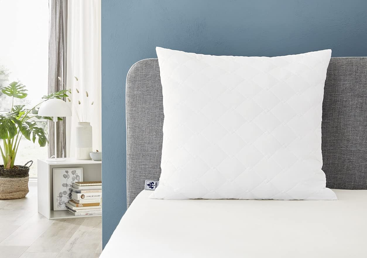 Irisette Micro Cuscino Termico - Made in Germany - Cuscino con Fodera in Morbida Microfibra Sfoderabile, 40 X 80 Cm, Certificato Ã-ko-Tex Naty Shop Cuscini Standard Confezione Singola da 2 - 80 X 80 Cm