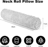 Rullo per il collo con fodera, Cuscino da viaggio in memory foam 11X45 cm, Cuscino per il collo in peluche lavabile in loco per alleviare il dolore al collo, Cuscino per il collo per casa, ufficio, viaggio Yoga Cuscini ortopedici cervicali cilindrici rotondi Naty Shop