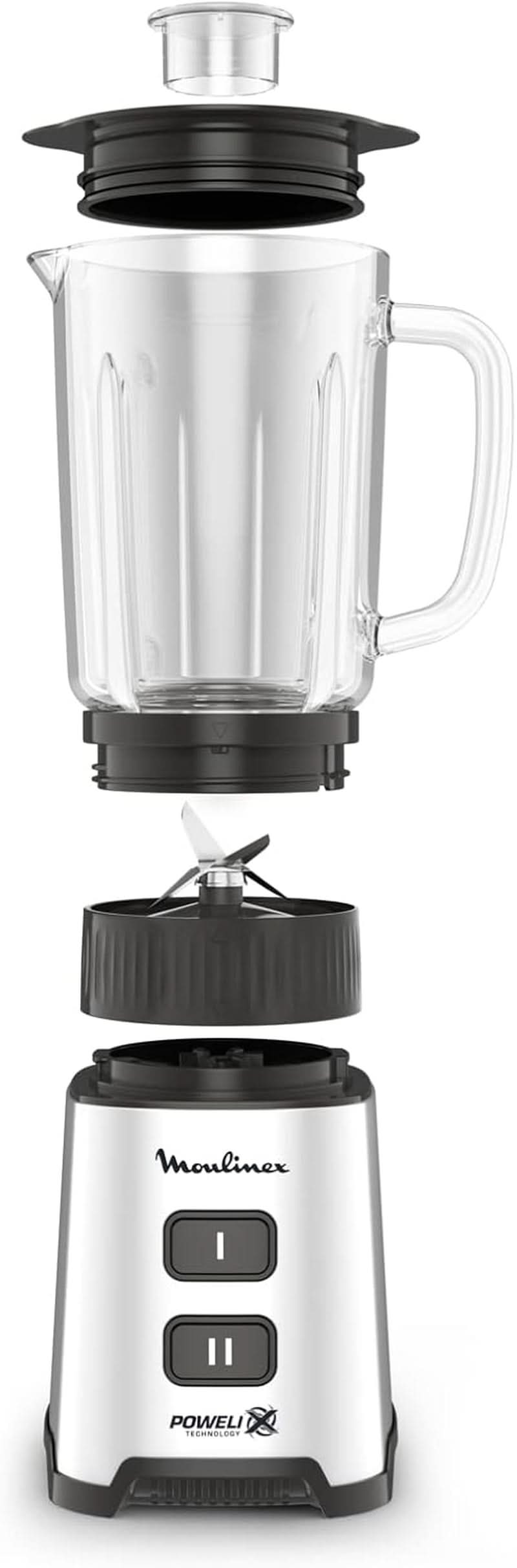 Frullatore Pulseo LM17GD, 400 W, 4 lame, 700 Ml, Contenitore portatile 600 Ml Cucina Naty Shop