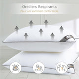 Cuscino Bedstory, 50 X 70 Cm, 2 Pezzi, Anti-morso, Traspirante, Ipoallergenico, Imbottitura: 100% Fibra di Poliestere, Ultra-Comfort, Morbido Comfort e Supporto Eccellente Cuscini Standard Naty Shop
