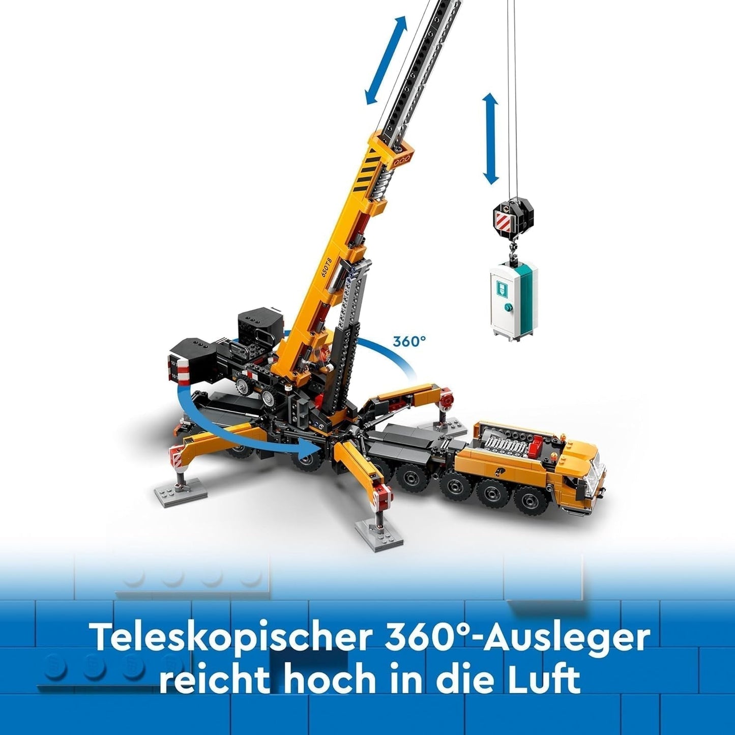 LEGO City Gru mobile da costruzione Giocattolo da costruzione per ragazzi e ragazze Regalo creativo per bambini Braccio lungo estensibile 4 Minifigure di operaio edile per giochi di ruolo 60409 Set da costruzione Besuche den LEGO-Store