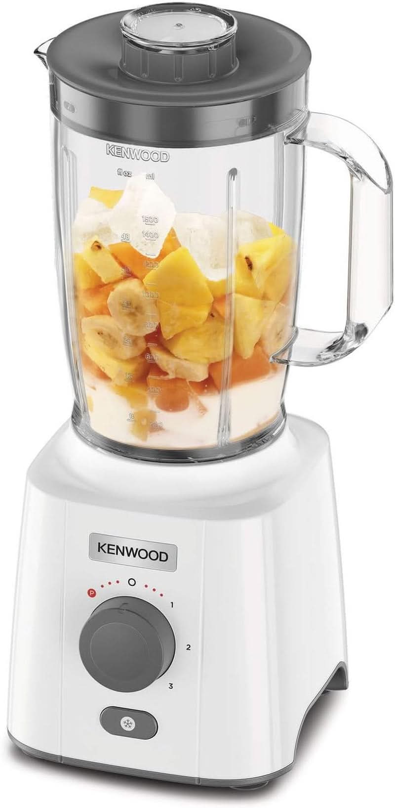 Kenwood BLP41.C0WH Miscelatore, Kunststoff, Grau, Weiß Kitchen Naty Shop