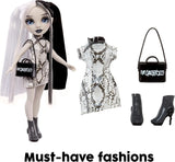 Bambola Rainbow High Shadow High Heather Grayson - 28 cm nei toni del grigio, capelli e vestiti bianchi e neri, borsa elegante, dolce regalo per bambini dai 4 ai 10 anni