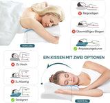 Cuscino per il collo Cuscino per la testa Cuscino ortopedico Cuscino in memory foam Cuscino per la testa ergonomico Cuscino di supporto per il collo Cuscino antiurto laterale per chi dorme sul fianco, sulla schiena e sullo stomaco Cuscini ortopedici cervicali bianchi Naty Shop