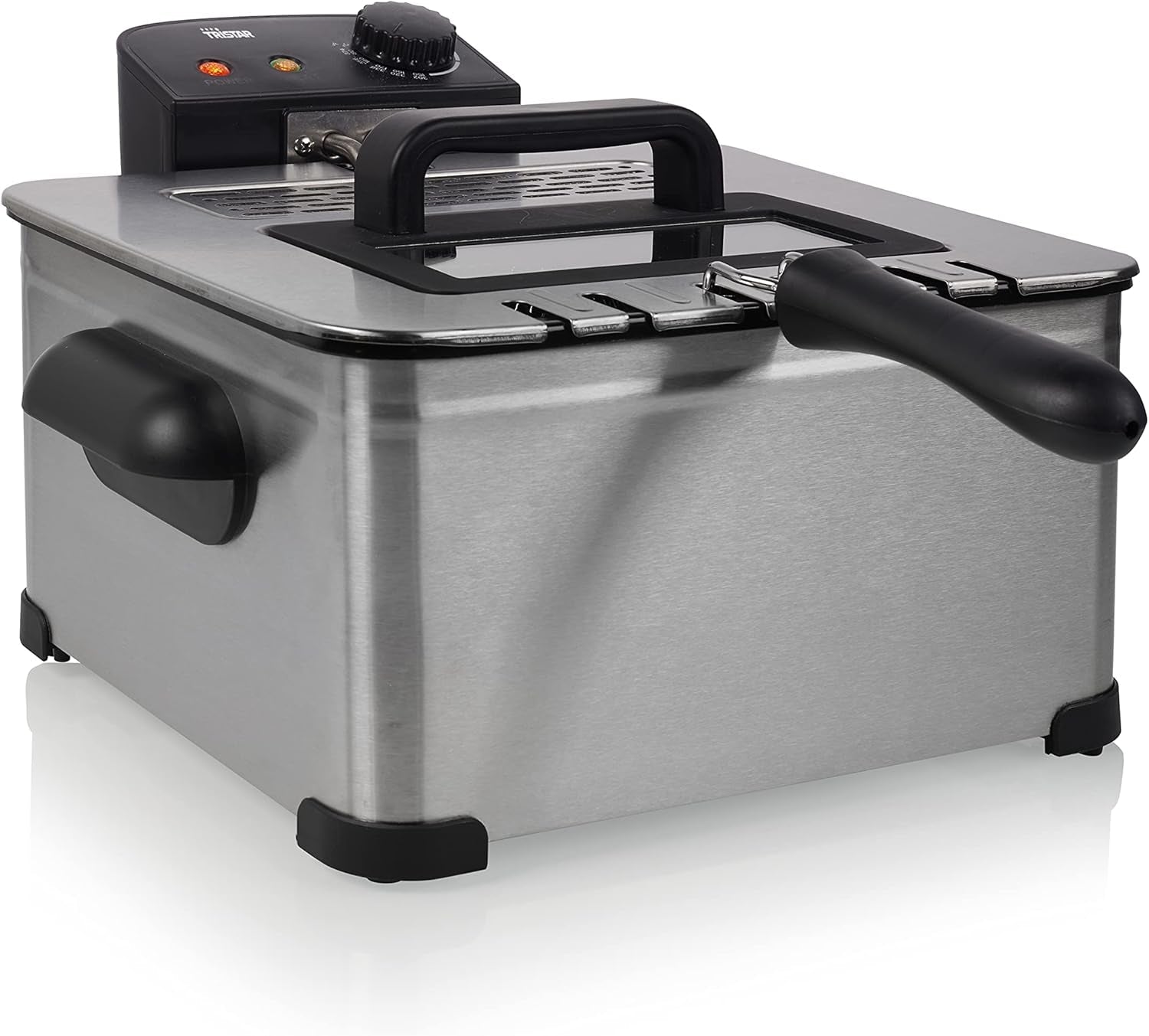 Friggitrice Tristar, 1 cestello grande e 2 cestelli piccoli, termostato regolabile, zona di raffreddamento, 5 litri, 2000 W, FR-6949 Elettrodomestici Naty Shop Default Title