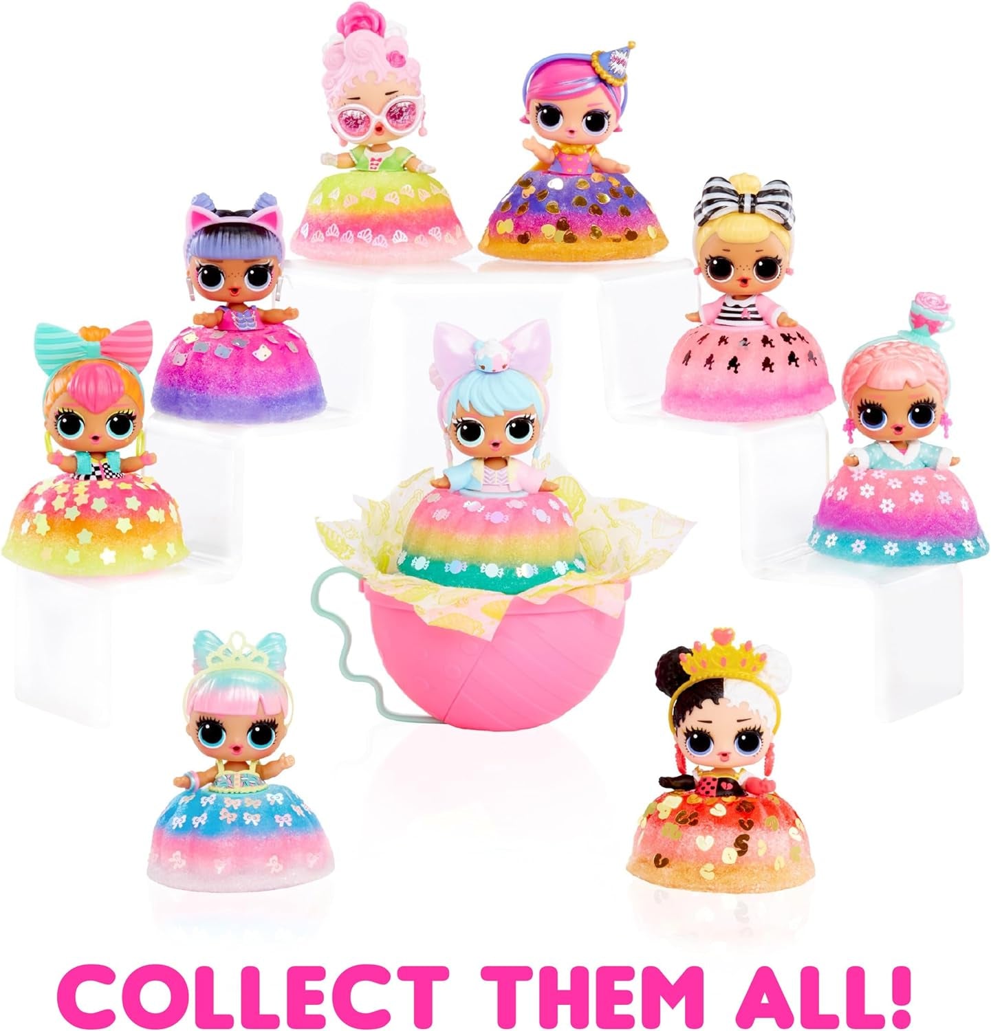 LOL Sorpresa! Mix & Make Birthday Cake Tots - Con bambola da collezione, vestito da torta fai da te, "cuocere" e decorare la torta, ingredienti e confettini glitter - Bambola con vestito da torta - Ideale per bambine dai 3 anni in su Naty Shop Dolls