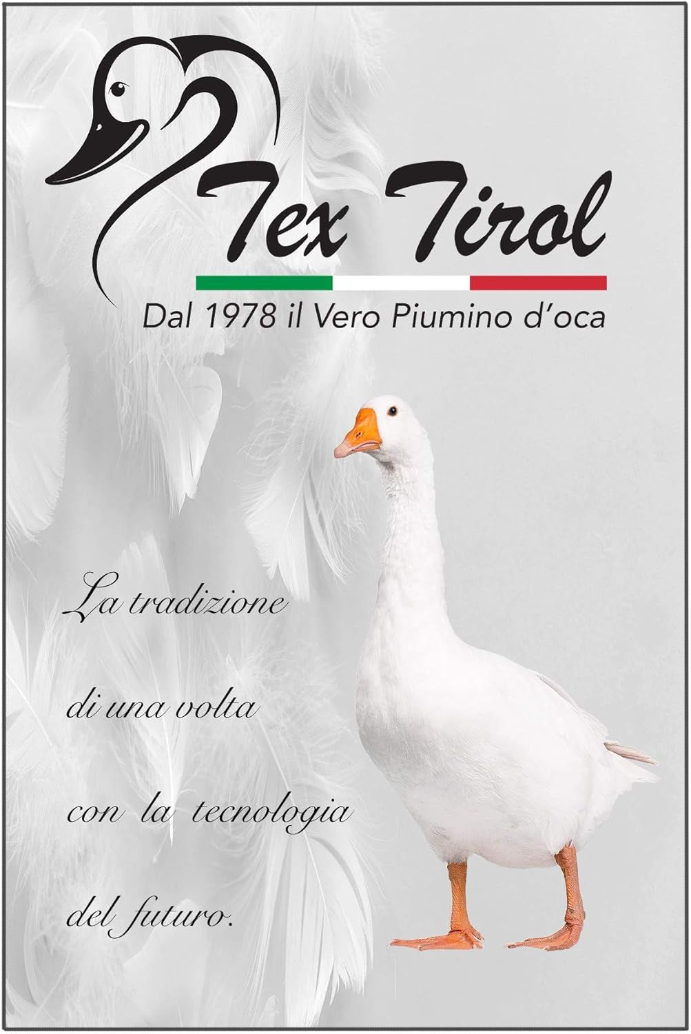 Guanciale Dolomiti Tex Tirol, piumino, cuscini standard in piuma d'oca Naty Shop