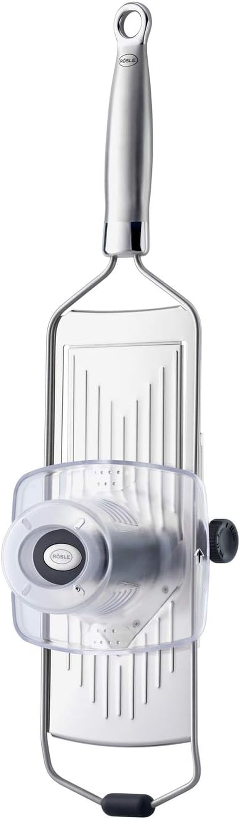 Affettatrice gourmet RÖSLE Affettatrice di alta qualità per tartufi, funghi pregiati, parmigiano, ravanelli, fette sottili, acciaio inox 18/10 Pelapatate Affettatrice a V RÖSLE