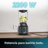 Robot da cucina Cecotec Power Black Titanium 2200MAX Smooth, 2200 W Maximale Leistung, 6 Klingen Aus Edelstahl, Funzione Ice Crush, Funzione Turbo e Smoothie, Funzione Autoclean Kitchen Naty Shop