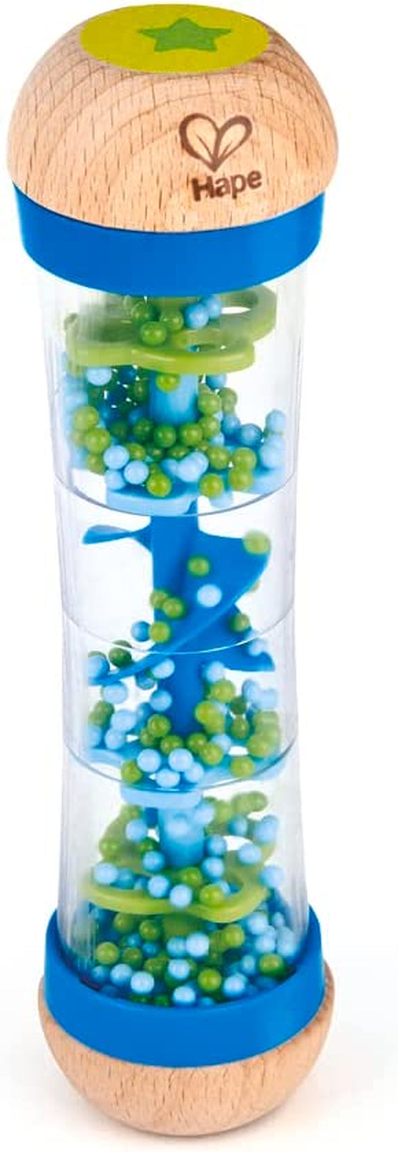 Hape produttore della pioggia | mini giocattolo musicale con campanelli di legno, blu Bebe Toys Naty Shop Blu