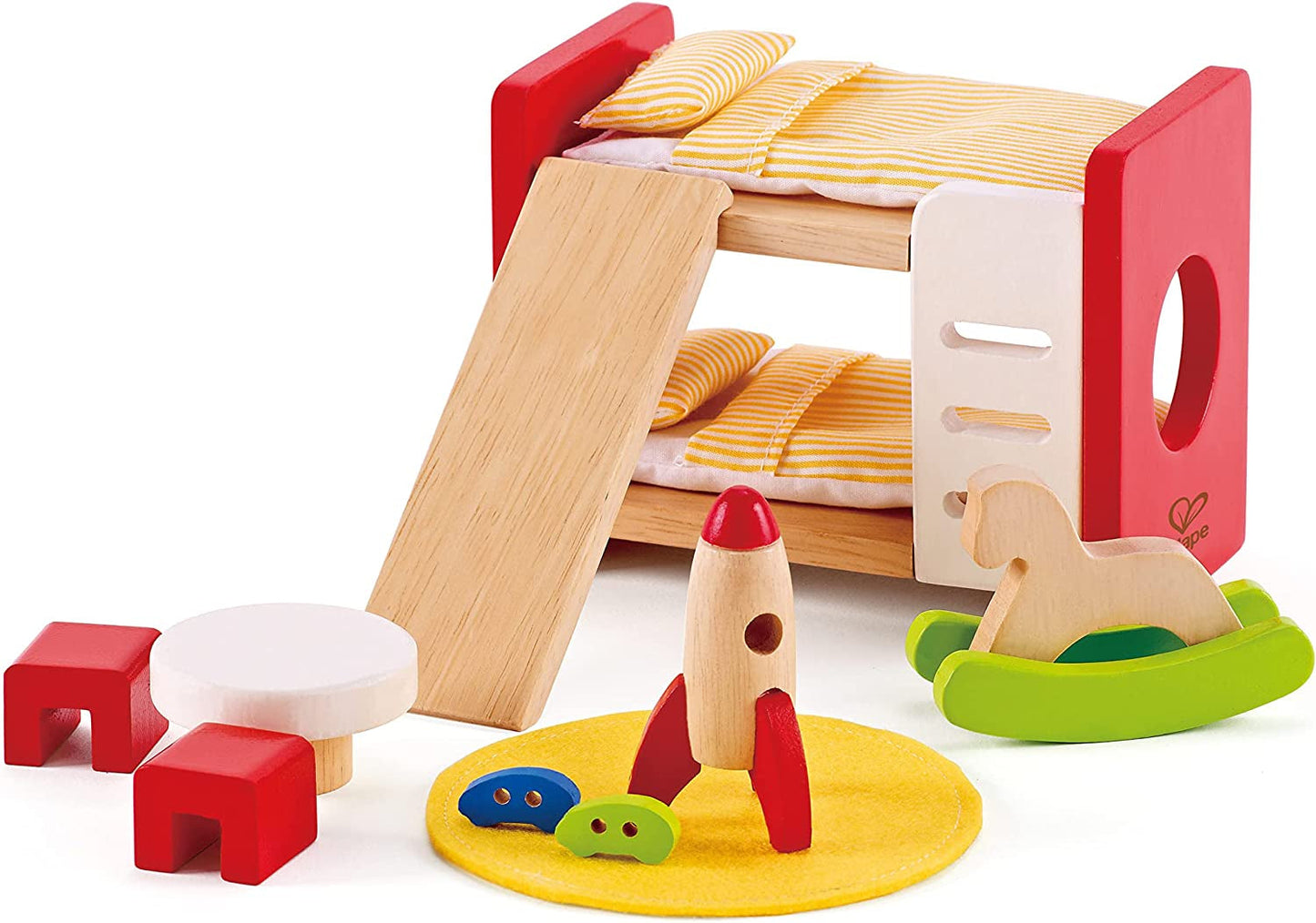 Hape E3459 - Cameretta per bambini, piccola casa delle bambole Naty Shop Cameretta per bambini