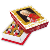 Reber Mozart palline al cioccolato fondente, confezione da 6 con marzapane e torrone, vegan - 1 x 120 g