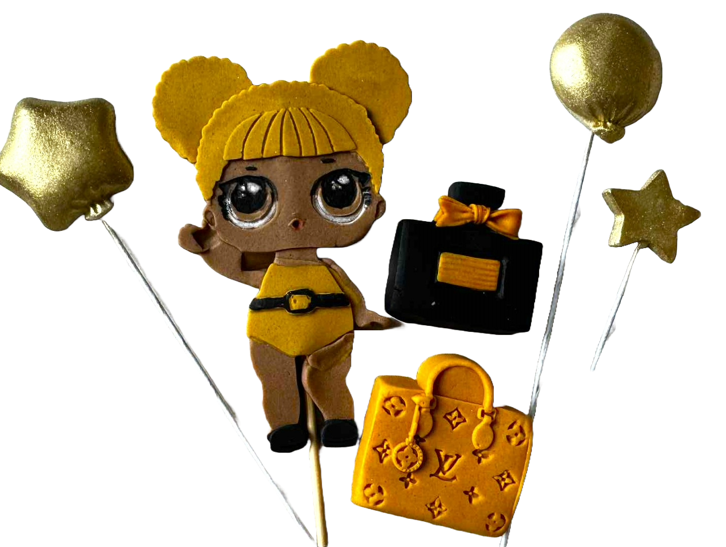 Set di decorazioni commestibili, decorazioni per bambole LOL di Sugar Paste Nati Shop