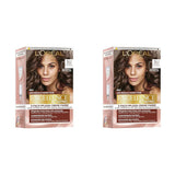 L'Oréal Paris Tintura permanente per capelli per ogni tono di pelle, colorazione senza ammoniaca, toni nude universali con copertura totale dei capelli grigi, Excellence Creme, n. 5U Castano Chiaro (Marrone), 1 Tintura Per Capelli Naty Shop 5U 192 G (Confezione da 2)