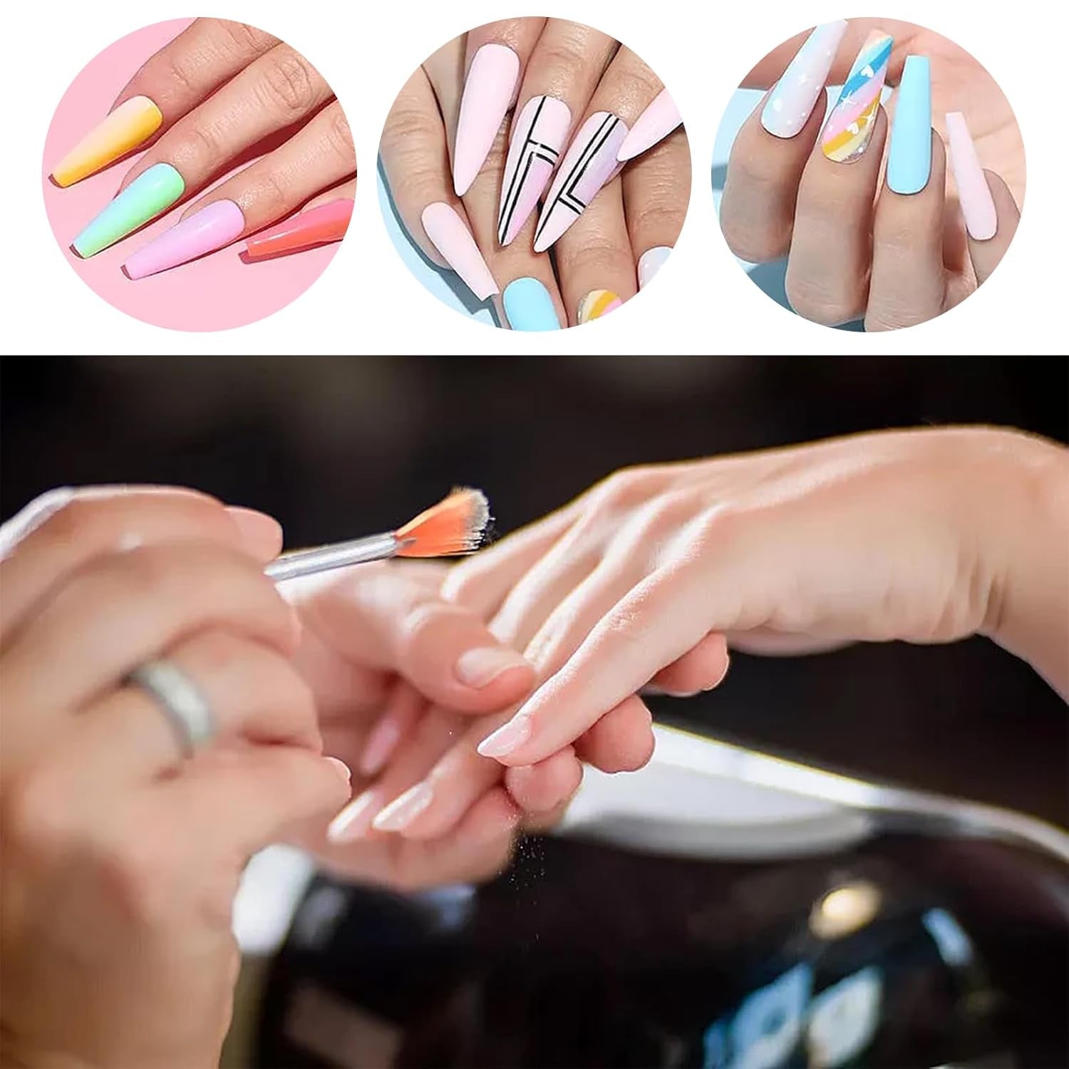 31 Stück Professionale Nagel Pinsel Set, Nagelpinsel a doppia estremità, Pinsel Für Gelnägel, Penna acrilica per nail art, Strumenti per punteggiare nail art, Pennello per unghie per il design del salone di pittura fai da te