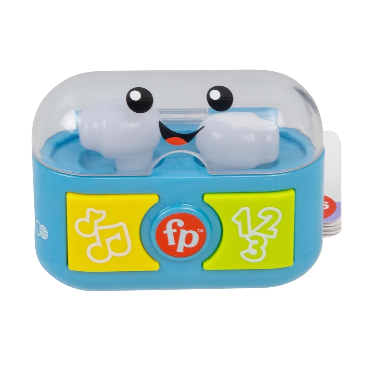 FISHER-PRICE Gioca e impara divertendoti con i tappi per le orecchie Play - Tappi per le orecchie interattivi con luci divertenti, canzoni di apprendimento e attività motorie complesse, oltre 20 canzoni e frasi, da 6 mesi in su, HWY45 Giocattoli per bambini Naty Shop