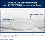 Cuscino Irisette Noblesse - Made in Germany - Cuscino sfoderabile in puro cotone, 80 X 80 cm, cuscini standard Naty Shop certificato Oeko-Tex