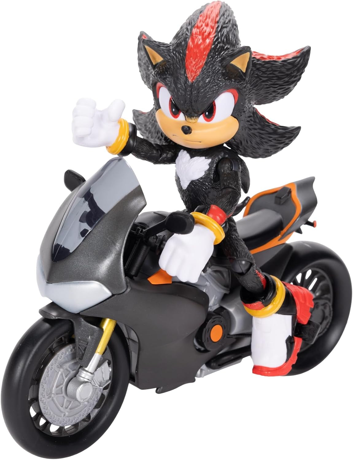 Sonic 3 The Movie Shadow Figure, 15 cm, mobile, incluso Shadow Mobile di Jakks Pacific, acustico, action figure nere Naty Shop