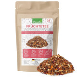 Tè alla frutta – 100 g Miscela di frutta aromatizzata con mela, ibisco e cannella – Busta con chiusura a zip, ca. 25 tazze – Senza additivi, confezionato in Germania