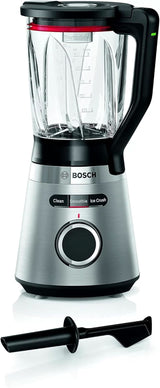 Robot da cucina Bosch Vitapower Serie 4 MMB6382M, Edelstahl-Klingen Made in Germany, 1,5 L Thermosafe Glasbehälter, Stopfer, Sicherheitsdeckel, Spülmaschinengeeignete Teile, 30.000 U/Min, 1200 W, Edelstahl Kitchen Naty Shop Robot da cucina