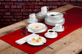 Servizio tavola Seltmann Weiden 001.737148 Lido - 6 Piatti Piani + 6 Sottopiatti - 12 Pezzi - Black Line