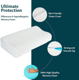 Supporto per il collo Cuscino in memory foam regolabile in altezza Cuscino da letto ortopedico ed ergonomico Cuscino per alleviare il dolore al collo Supporto per il collo e poliestere lavabile anti russamento. Copricuscini ortopedici cervicali Naty Shop