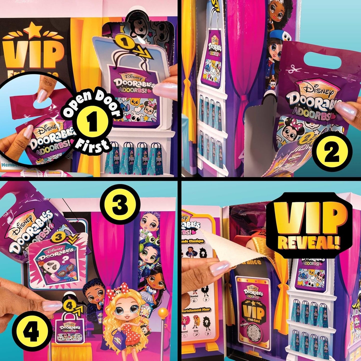 Disney Doorables Adoorbs Serie 1 Bambole da collezione con accessori, 14 cm, Bambola alla moda, Giocattolo da 5 anni in su, Basta giocare