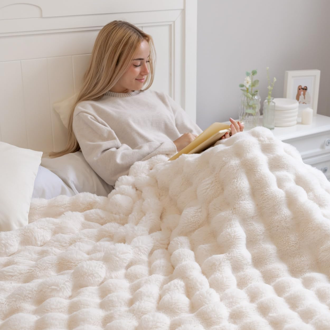 Flamingueo coperta accogliente - coperta termica, coperta ponderata, poliestere, coperta per divano, decorazione della stanza, coperta in pile, calore, letti, coperta, coperta invernale Letti e coperte Besuche den Flamingueo-Store