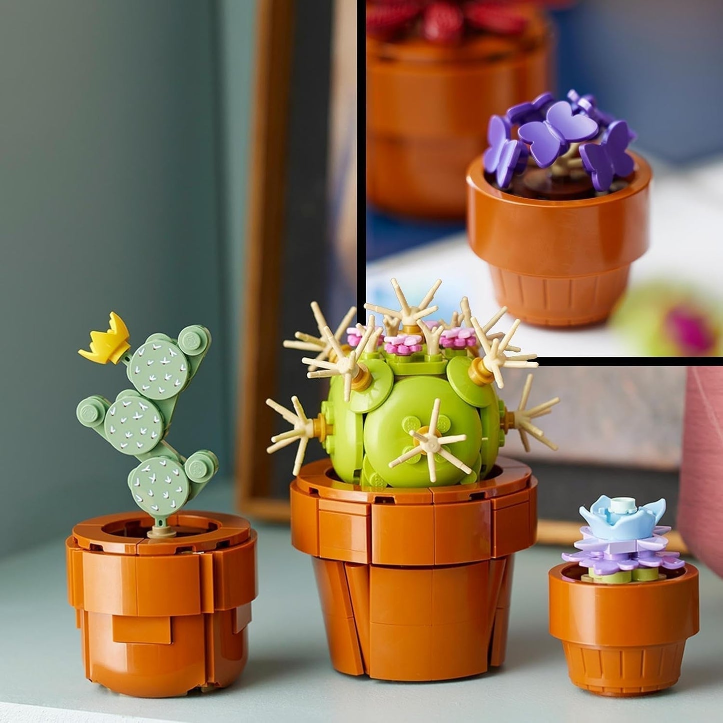 LEGO Icons Mini piante, 9 fiori artificiali costruibili, set da collezione botanico per adulti con vaso in terracotta costruibile, decorazione per la casa, regalo per donne e uomini 10329 Set da costruzione Besuche den LEGO-Store