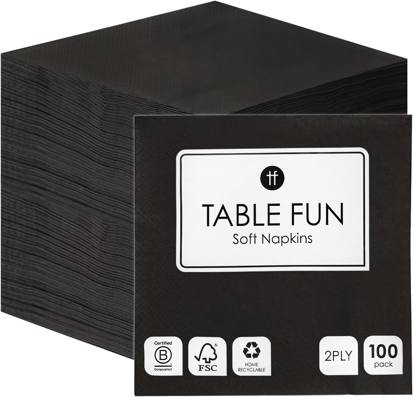 Tovaglioli morbidi bianchi Table Kind 100 sfusi, tovaglioli di alta qualità per feste, catering e uso quotidiano, FSC, sostenibili e riciclabili, Made in EU | 2Veli | 33cm