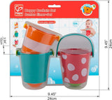 Set secchielli colorati Hape | Giocattolo da bagno con ruota idraulica in tre pezzi per bambini piccoli, multicolore Jucarii Bebe Naty Shop