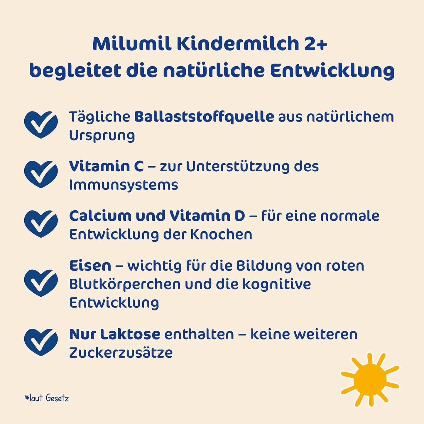 Milupa Milumil Latte di crescita 2+ - Da 1 anno - Per bambini piccoli in fase di crescita - 5 x 550 g