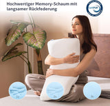 EGO HOME Cuscino Memory Foam Morbido Cuscino ergonomico per chi dorme sulla schiena Cuscino per il supporto del collo per chi dorme sul fianco Con fodera traspirante e lavabile, Certificato Oeko-Tex, Cuscino per il collo 75X35Cm Perne standard Naty Shop