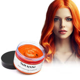Tintura Per Capelli Temporanea, Cera Colorante Per Uomo Donna, Pomata Colorante Naturale Lavabile, Tintura Per Capelli Istantanea Per Feste, Cosplay, Halloween (Rosso) Naty Shop Tintura Per Capelli Arancione 120G (1 Confezione)