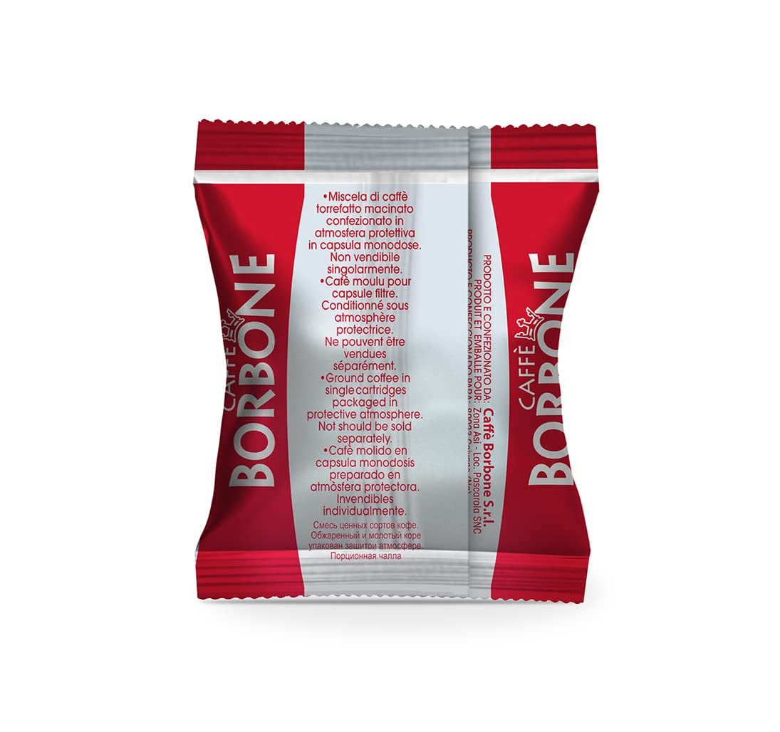 Caffè Borbone Respresso, Rote Kaffeemischung - 50 Kapseln - Compatibile con Nespresso®* Haushalts-Espressomaschinen