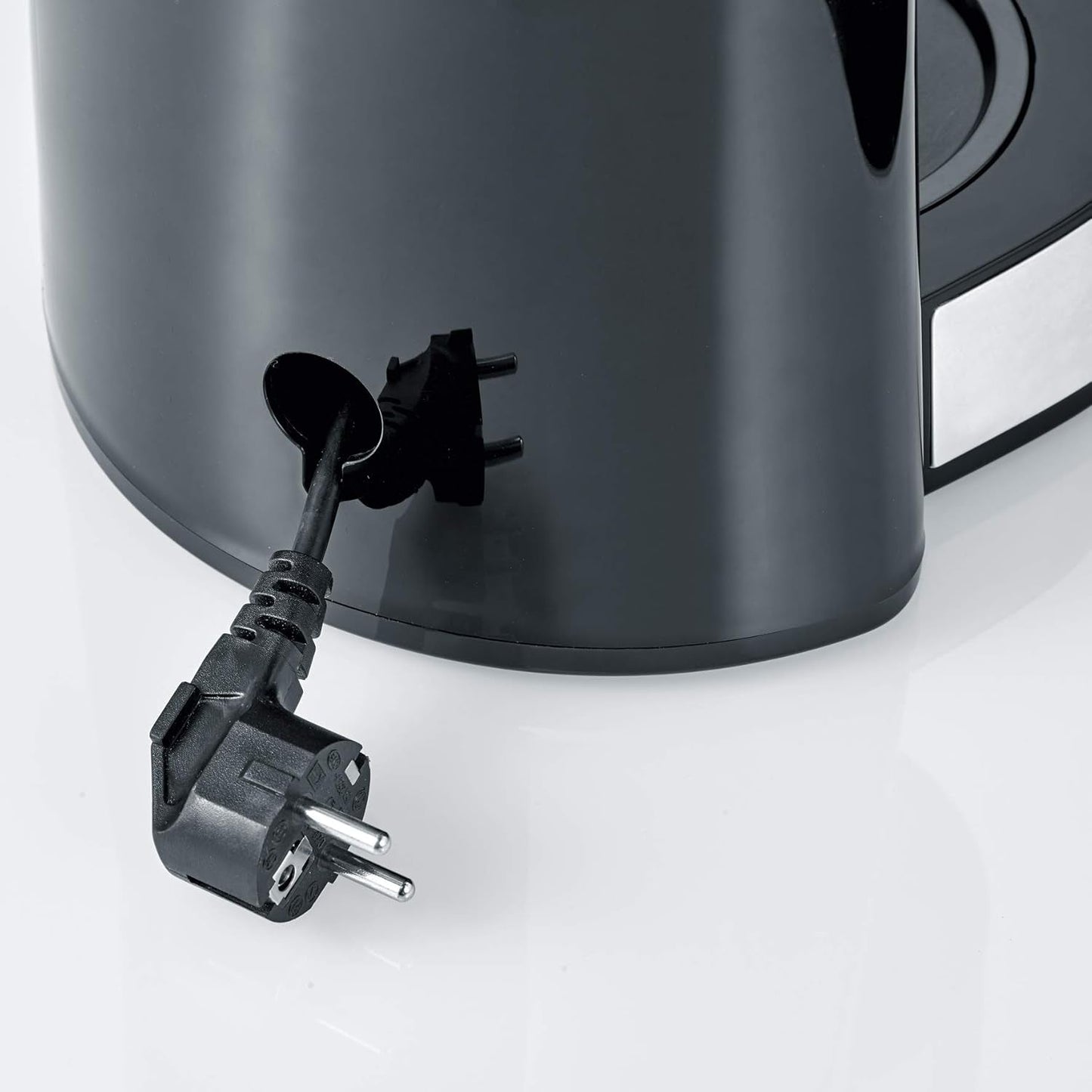 Macchina per caffè espresso SEVERIN "TypeSwitch" con caraffa in vetro e timer, AromaSwitch per scegliere 2 opzioni di erogazione, orologio digitale con funzione timer, per un massimo di 10 tazze, 1000 W, acciaio inossidabile spazzolato-nero, KA 4826
