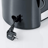 Macchina per caffè espresso SEVERIN "TypeSwitch" con caraffa in vetro e timer, AromaSwitch per scegliere 2 opzioni di erogazione, orologio digitale con funzione timer, per un massimo di 10 tazze, 1000 W, acciaio inossidabile spazzolato-nero, KA 4826