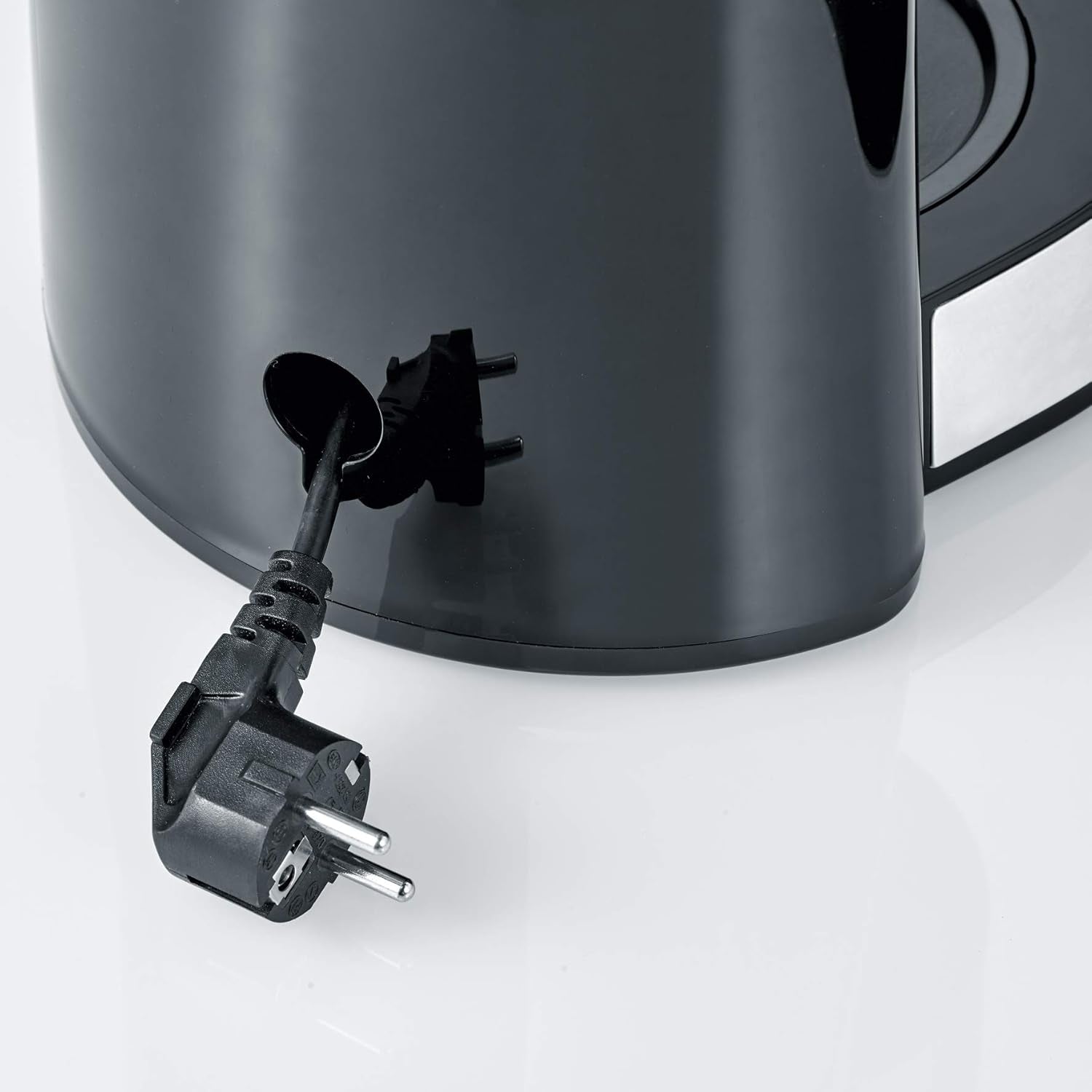 Macchina per caffè espresso SEVERIN "TypeSwitch" con caraffa in vetro e timer, AromaSwitch per scegliere 2 opzioni di erogazione, orologio digitale con funzione timer, per un massimo di 10 tazze, 1000 W, acciaio inossidabile spazzolato-nero, KA 4826